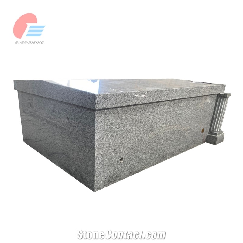 Cambodian G614c Granite Polished Double Mausoleum