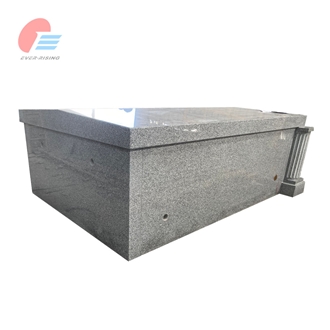 Cambodian G614c Granite Polished Double Mausoleum