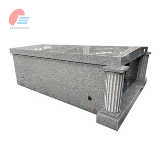 Cambodian G614c Granite Polished Double Mausoleum