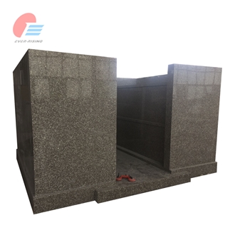 Maple Violet Brown G664 Granite 4 Crypt Walk-In Mausoleum
