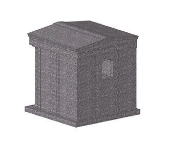 Maple Violet Brown G664 Granite 4 Crypt Walk-In Mausoleum