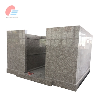 Maple Violet Brown G664 Granite 4 Crypt Walk-In Mausoleum