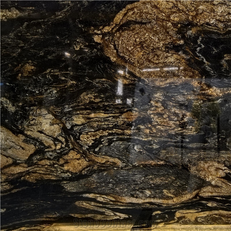 Brazil Titanium Gold Granite Slabs