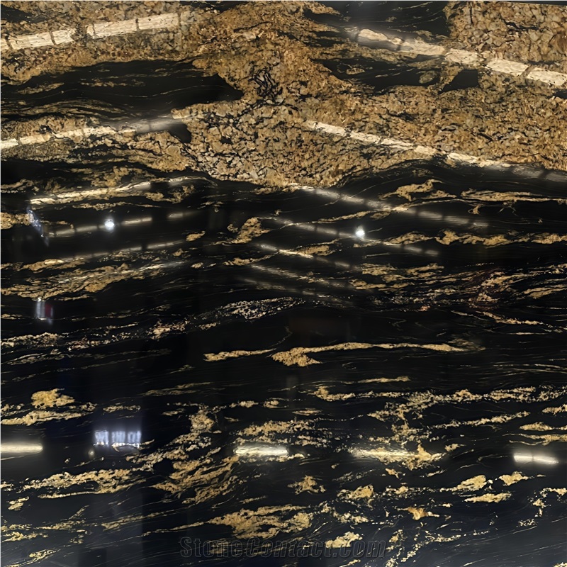 Brazil Titanium Gold Granite Slabs