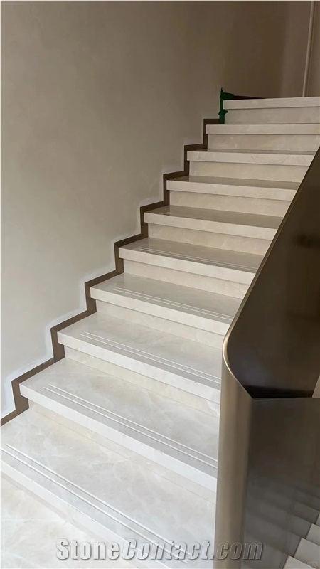 Manolya White Marble Stone Stair