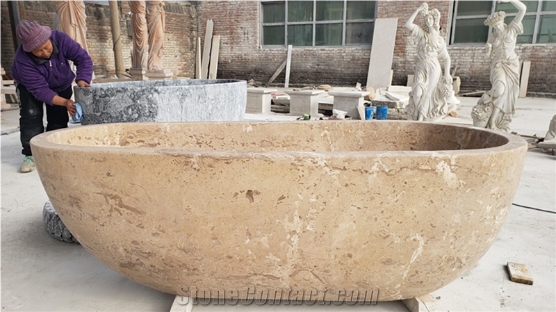 Travertine Bathtub