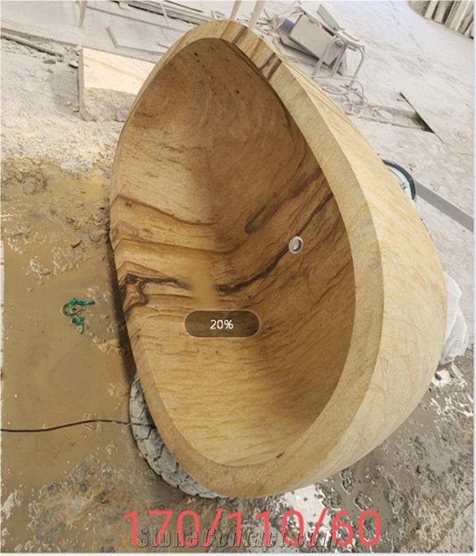 Wood Grain Sandstone Bathtub