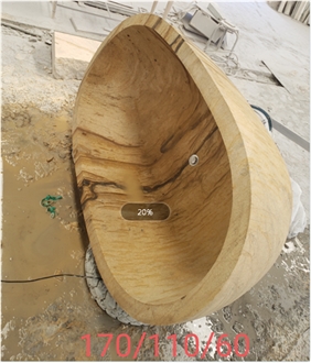 Wood Grain Sandstone Bathtub
