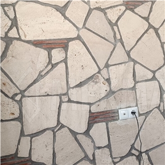 Beige Travertine Crazy Pool Terrace Pavers