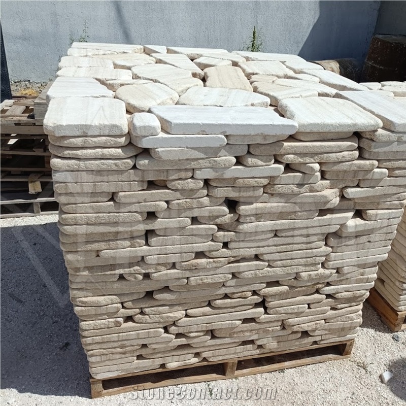Beige Travertine Crazy Pool Terrace Pavers