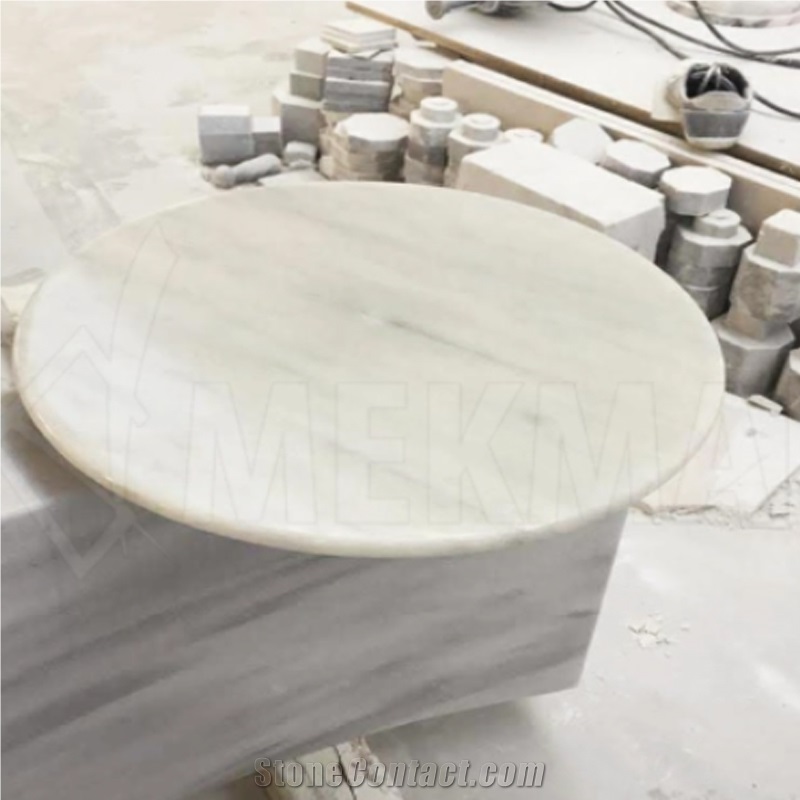 BIANCO IBIZA MARBLE ROUND TABLE TOP
