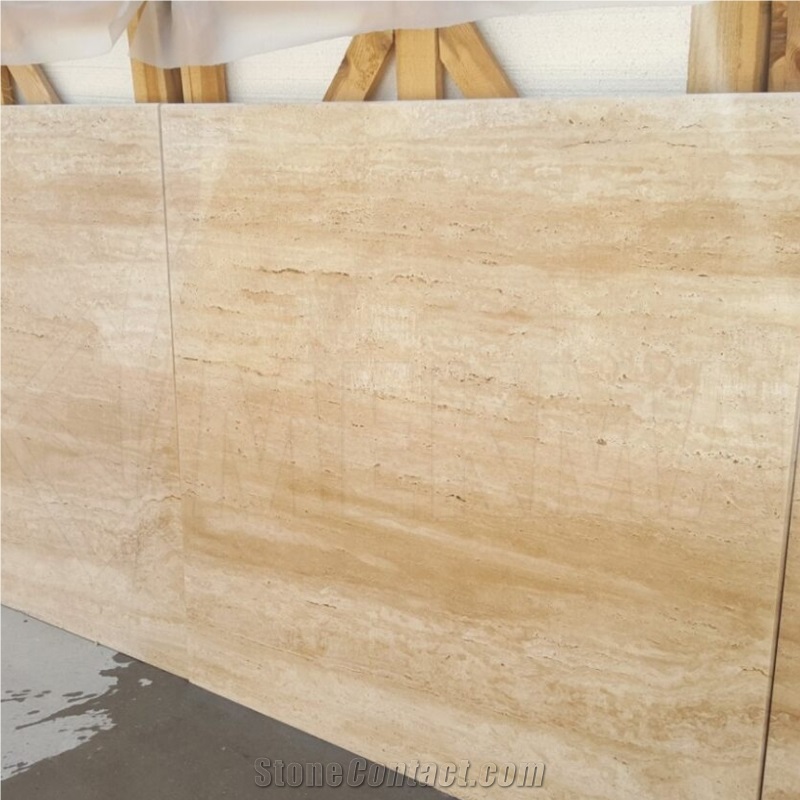 Classic Vein Cut Resin Filled Travertine Slab