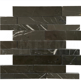 Pietra Gray Marble Linear Mosaic Mp-Pg-R  Mosaic Tiles