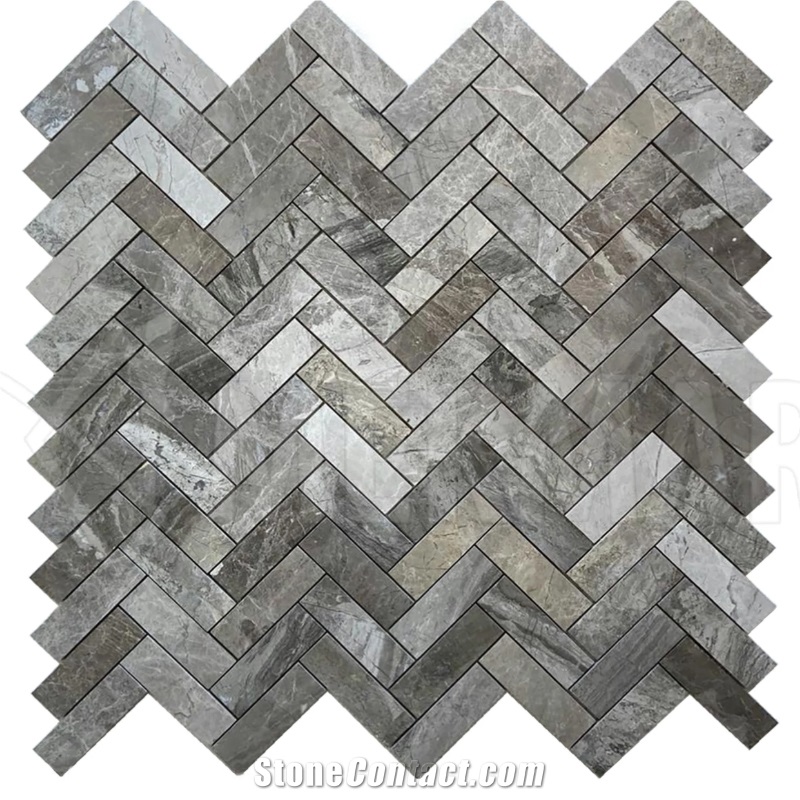 Puffin Grey Marble Mosaic Mp-G-H515