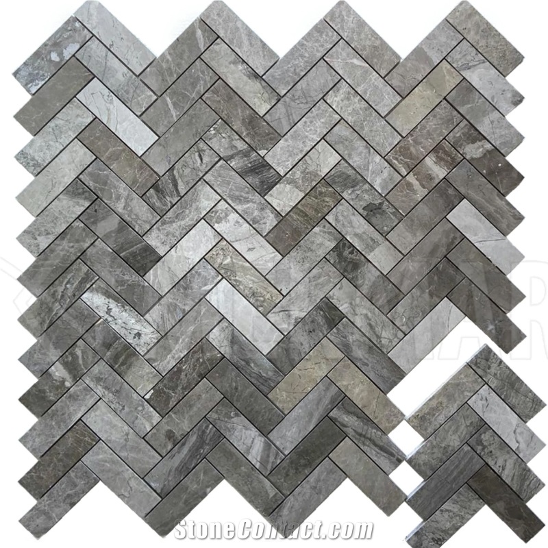 Puffin Grey Marble Mosaic Mp-G-H515