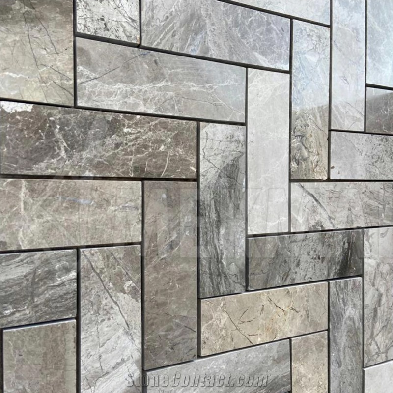 Puffin Grey Marble Mosaic Mp-G-H515