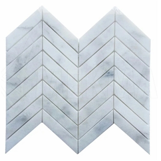 Turkey Blanco Ibiza Marble Chevron Mosaic MP-W-C27 Mosaic Tiles Turkey Blanco Ibiza Marble Chevron Mosaic MP-W-C27 Mosaic Tiles