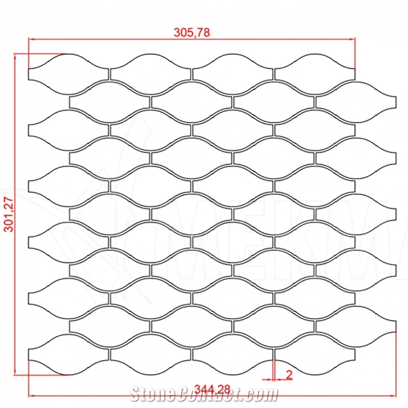 White Marble Mosaic Mp-W-Lm  Mosaic Tiles