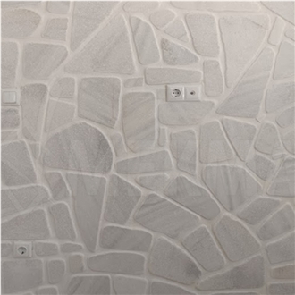 White Marble Tumbled Crazy Flagstone Pavers