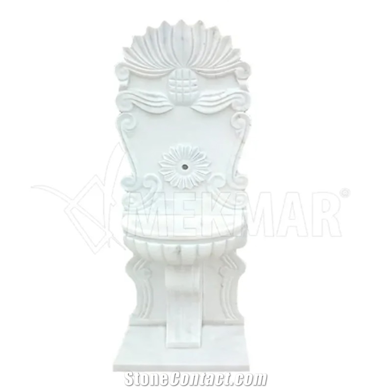 White Marble Wall Mounted Fountain - RIYADH