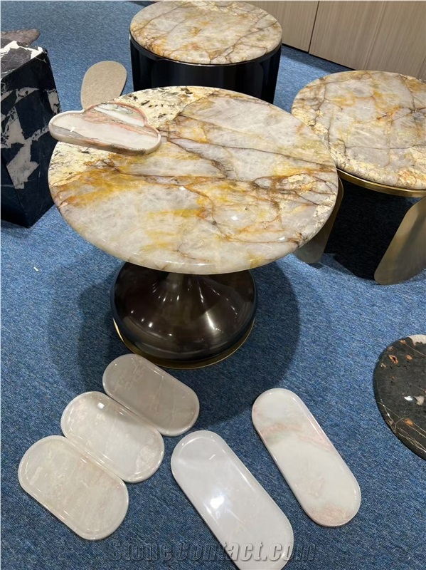 Hot Sale Exquisite Colorful Marble Handicraft Tray