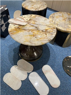 Hot Sale Exquisite Colorful Marble Handicraft Tray