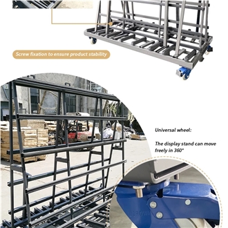A Frame Storage Rack For Slab Or Ceramic Tile Black