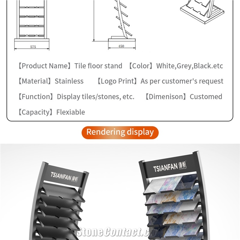 Quartz Stone Glass Stone Sample Display Stand Stone