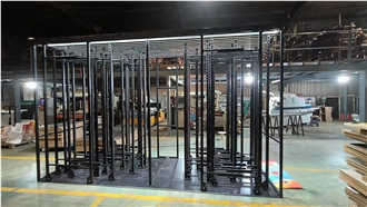 Sliding Pull Push Porcelain Display Rack