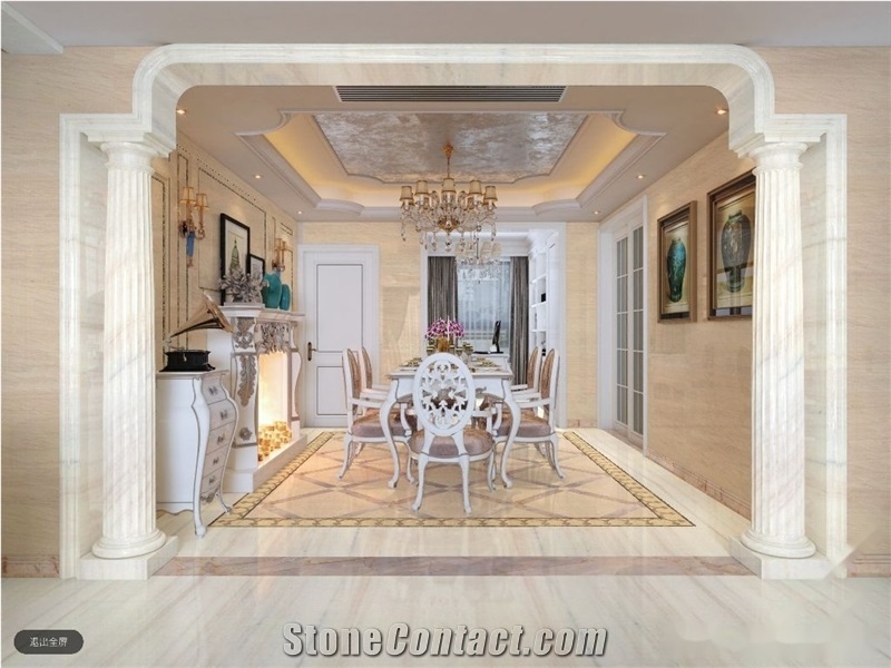 Eurasian White Wood Marble Finished Product