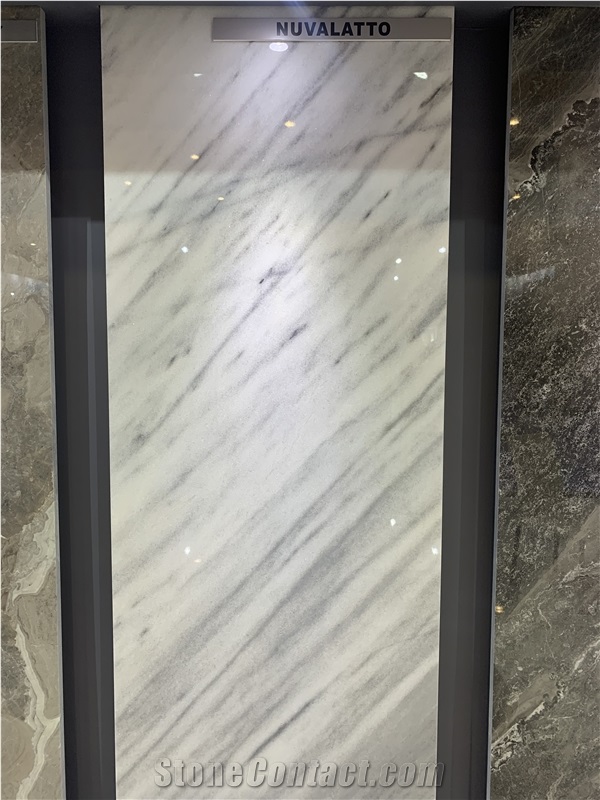 Nuvolato White Marble Slab