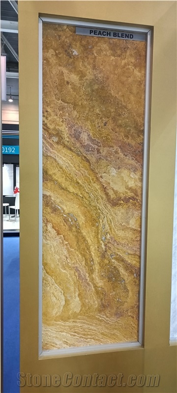 Peach Blend Travertine Slab