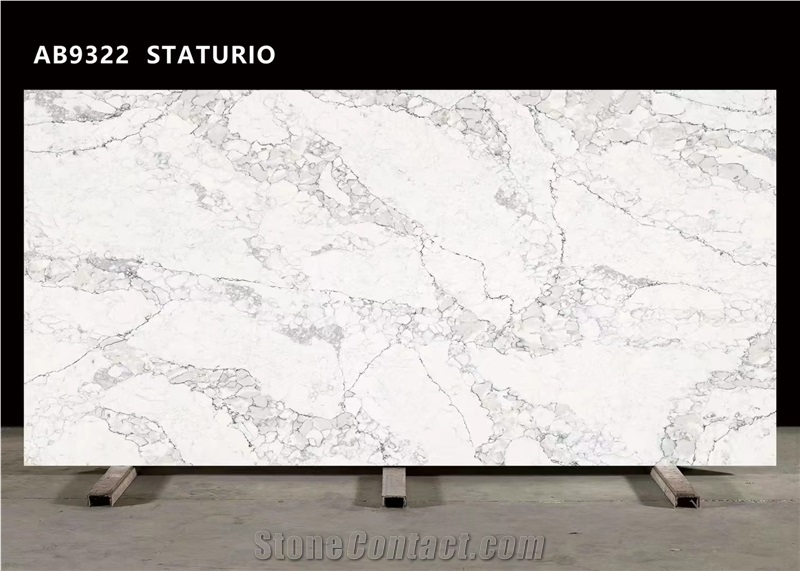 White Quartz Solid Surface Engineered Stone