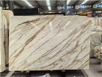 New Polished Calacatta Gold Marble Slabs