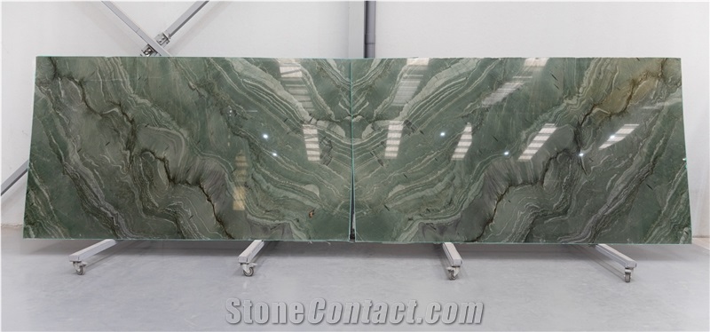 Botanic Green Wave Quartzite Slabs