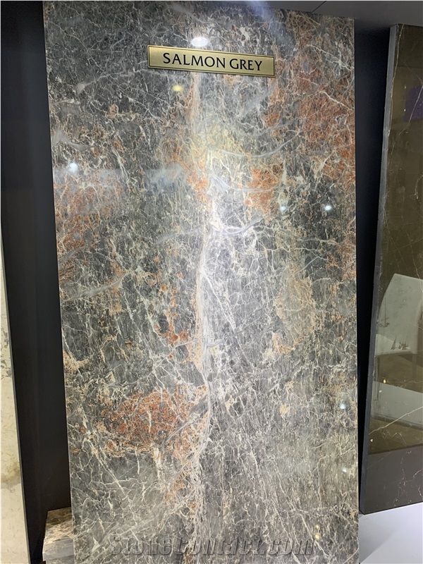 Salome Grey Marble - Salmon Grey Marble Polished Slabs Tiles