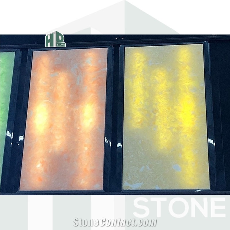 Artificial Onyx Man-Made White Slabs&Tiles Nano Stone Slabs