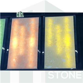 Artificial Onyx Man-Made White Slabs&Tiles Nano Stone Slabs