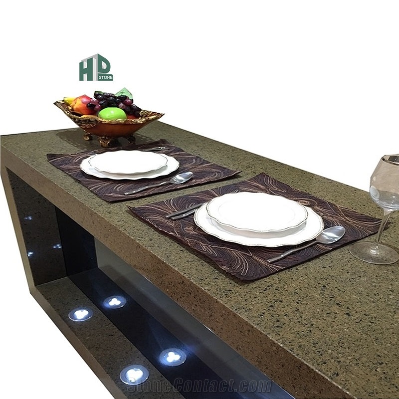 Brown Quartz Stone Countertops Artificial Stone Countertop