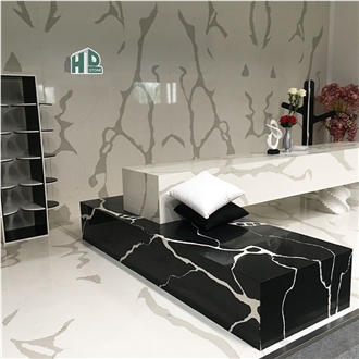 Calacatta Quartz Big Slabs Polished Slab Quartz Tiles