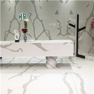 Calacatta Quartz Big Slabs Polished Slab Quartz Tiles