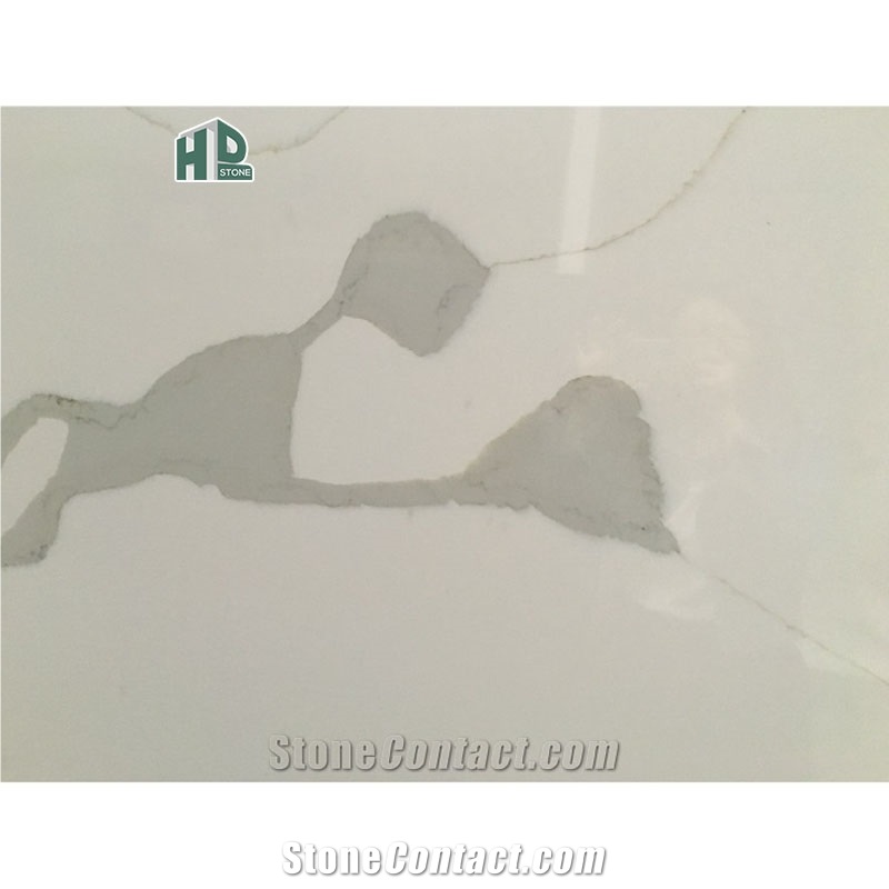 Calacatta Quartz Big Slabs Polished Slab Quartz Tiles