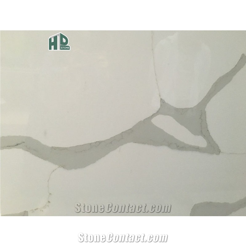 Calacatta Quartz Big Slabs Polished Slab Quartz Tiles