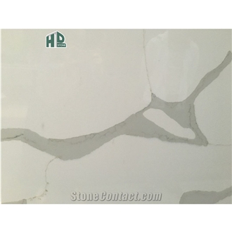 Calacatta Quartz Big Slabs Polished Slab Quartz Tiles