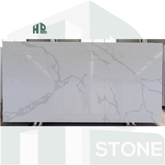 Polished Calacatta Quartz Slabs