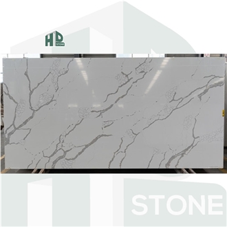 Polished Calacatta Quartz Slabs
