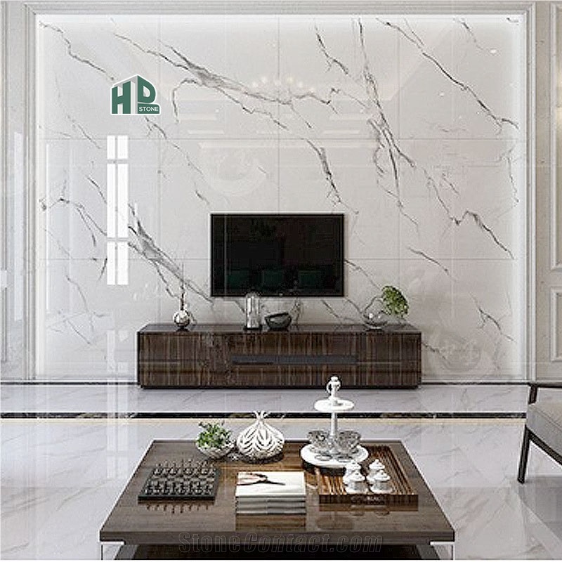 White Nano Slabs And Tiles Crystallized Stone Panels