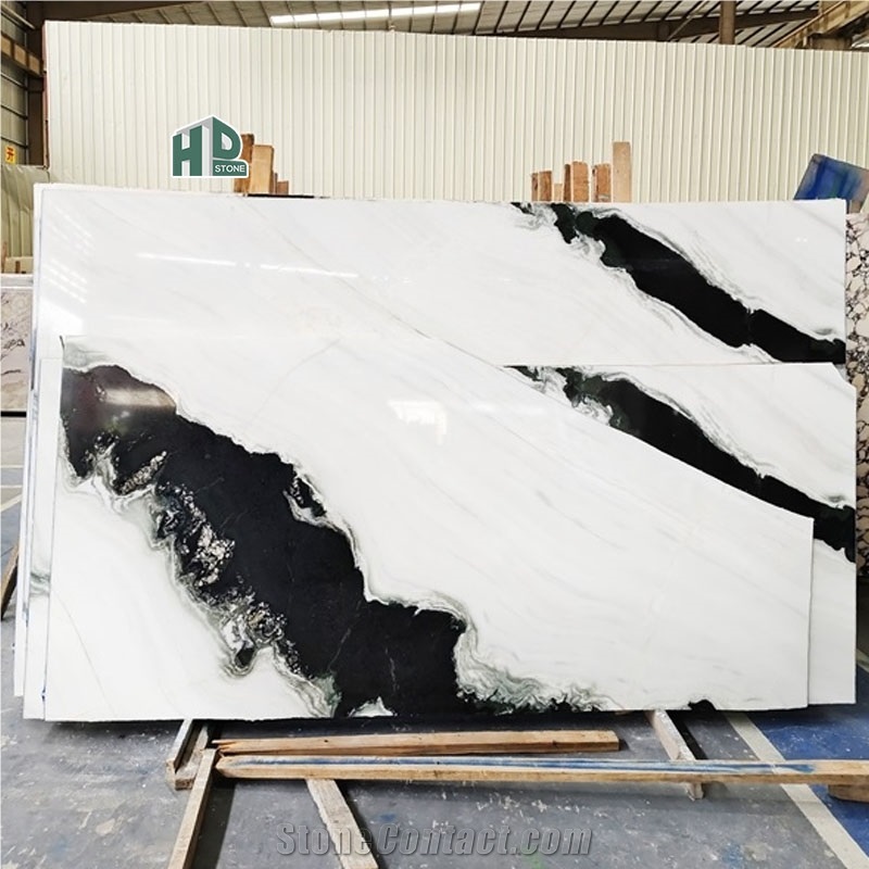 Chinese Panda White Floor Marble Slabs