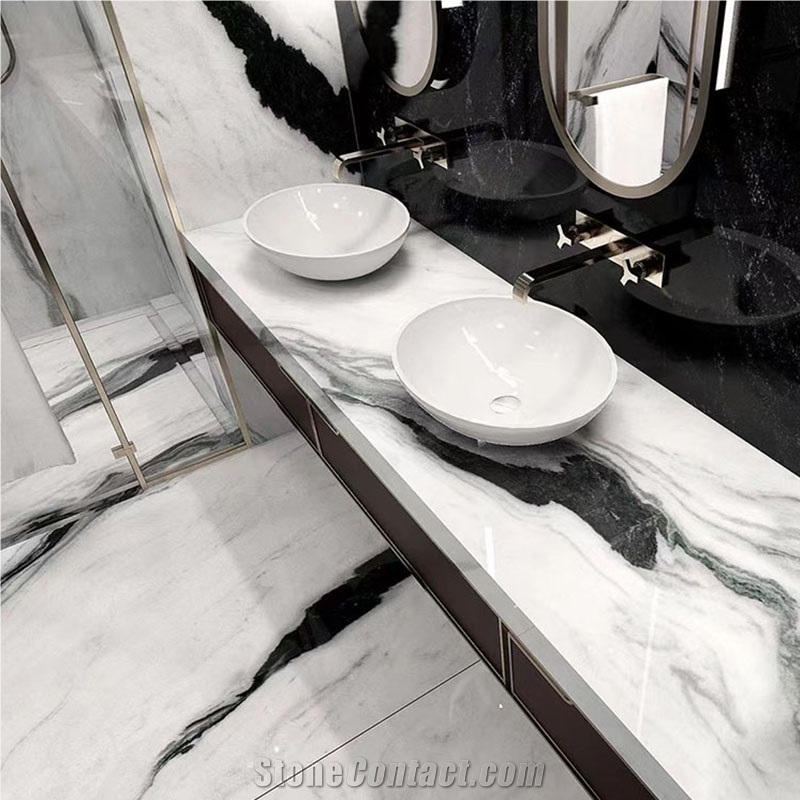 Chinese Panda White Floor Marble Slabs