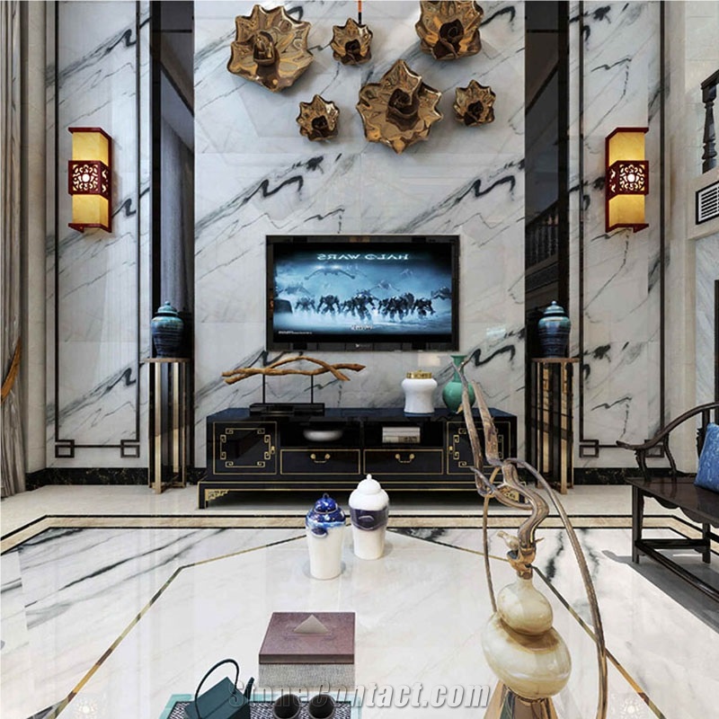 Chinese Panda White Floor Marble Slabs